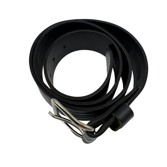 Harley-Davidson Logo Embossed Black Leather Belt Mens Size 38 Durable Design - Picture 1 of 10